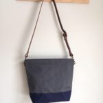 Custom Bag: Special Commuter Bag For Mom. Charcoal Grey and Midnight Blue